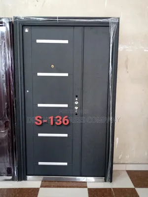 High Quality Black With Silver Design Anti Rist Door ,S/Oh Available