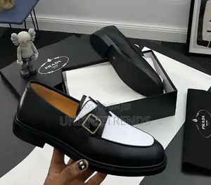 Executive Prada Milano Black and White Leather Loafers