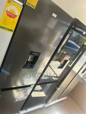Pearl Glass Door Bottom Freezer Refrigerator With Water Dispenser