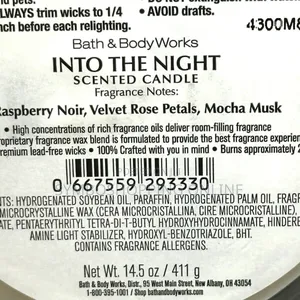 Bath Body Works Into The Night Scented Candle