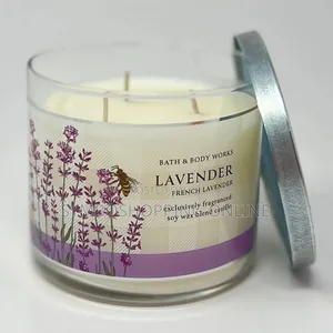 Bath Body Works French Lavender Soy Wax Blend Scented Candle