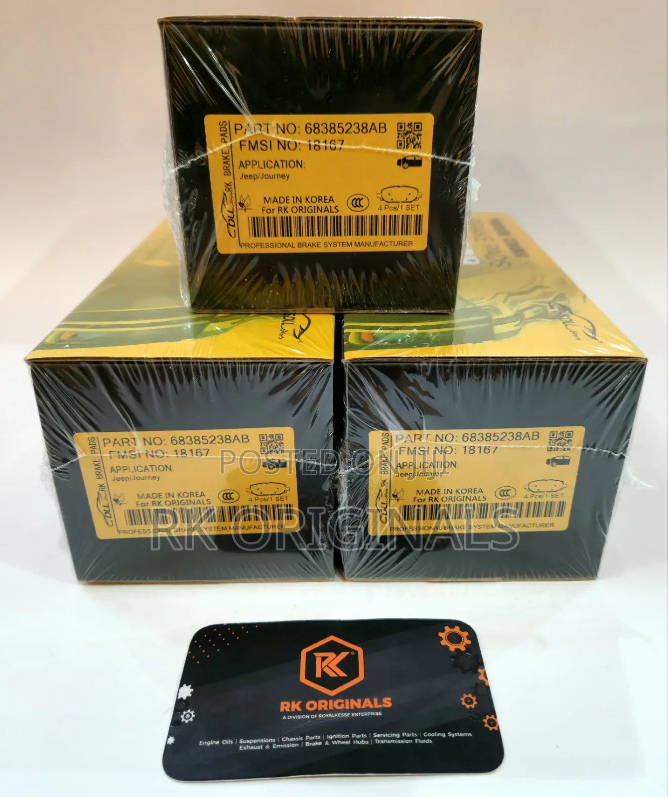 Grand Cherokee/Wrangler 21-24 Ceramic Back Brake Pad From Korea