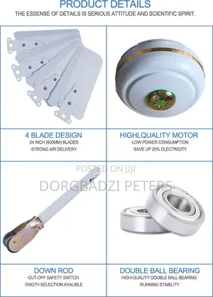 24inches Energy Efficient Short Blade Ceiling Fan