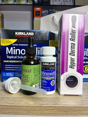 Kirkland Minoxidil,Derma Roller and Rosemary Mielle