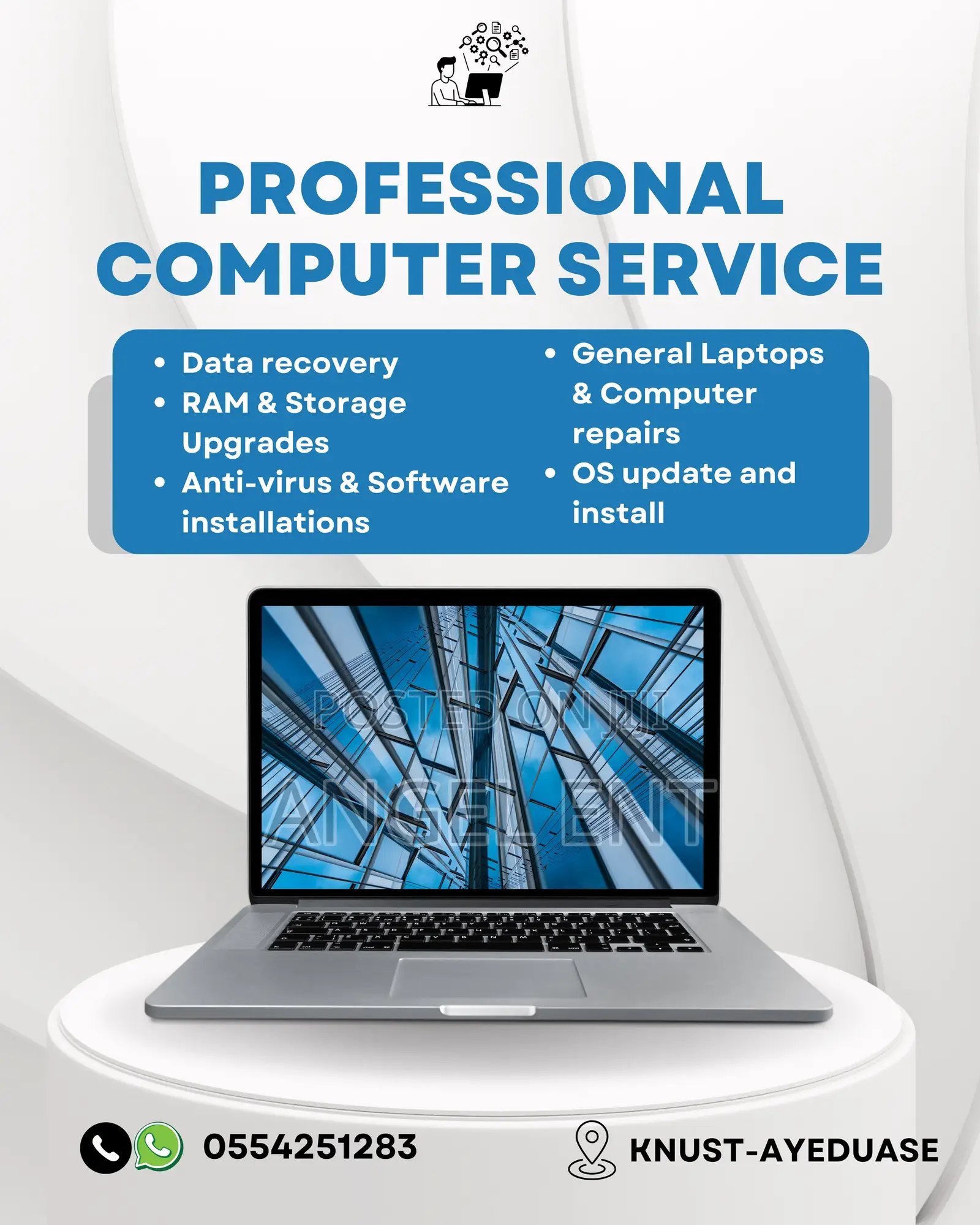 Professional Laptop Repairs Services (Location: Close To Knust)