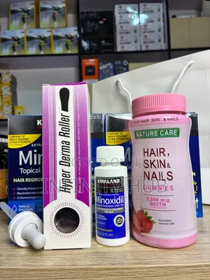 Kirkland Minoxidil, Derma Roller and Gummies