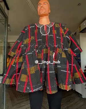 Red and Brown Strip Men Fugu