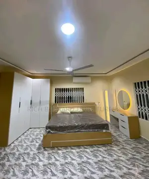 Modern Bedroom Set : Queen Size Bed + 4in1 Wardrobe + Led Dresser Set