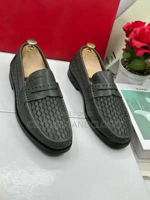 Clarks Woven Texture Loafers