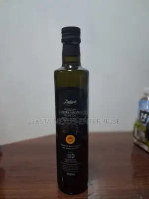 Cold-Pressed Organic Extra Virgin Olive Oil in a Dark Glass Bottle