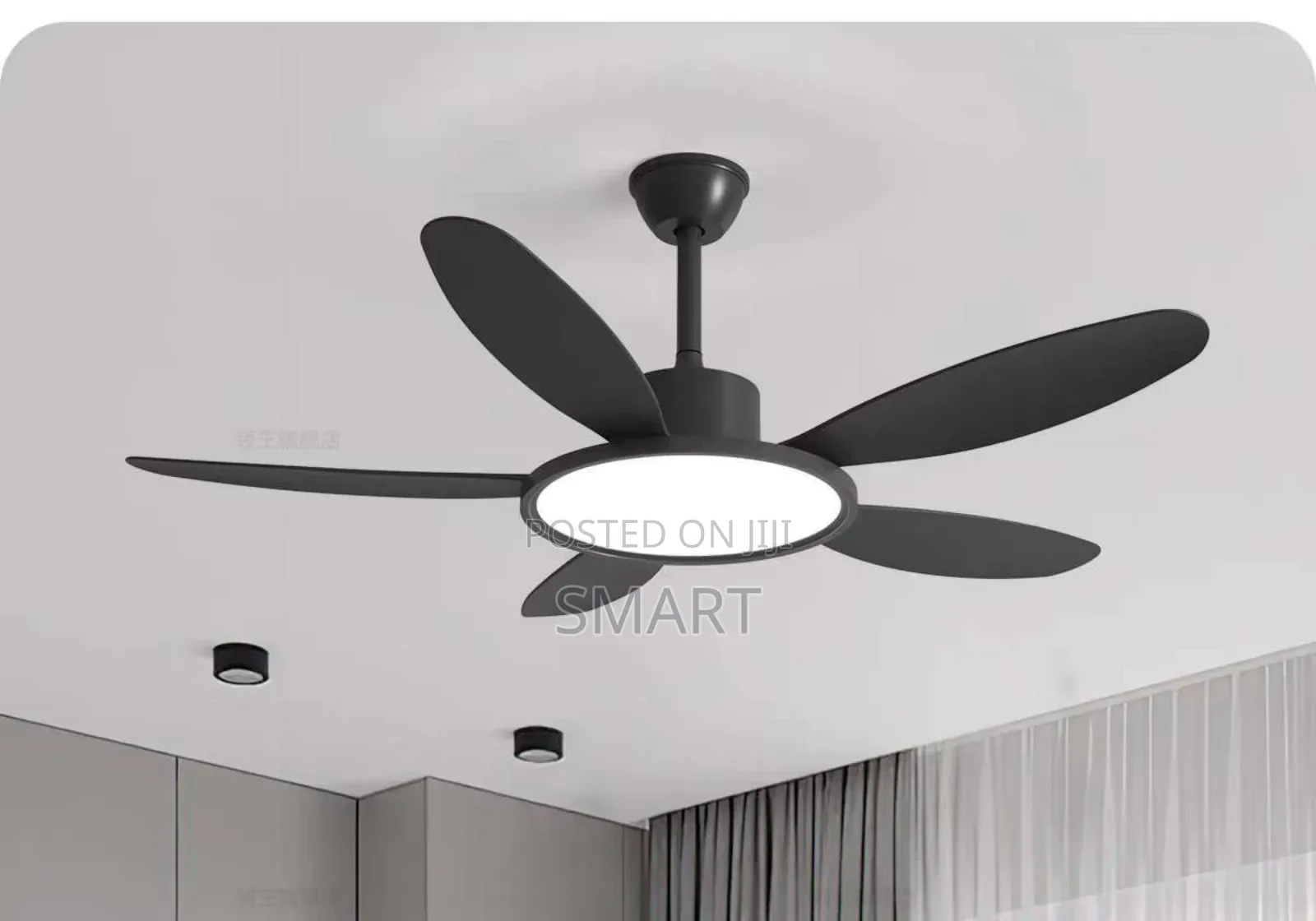 Modern Quality Led Ceiling Fanlight. 5 Blade