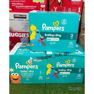 Pampers Baby Dry Diapers Sizes 1,2,3