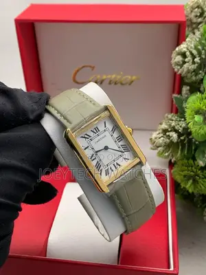 Cartier Slim Leather Men Vintage Watch