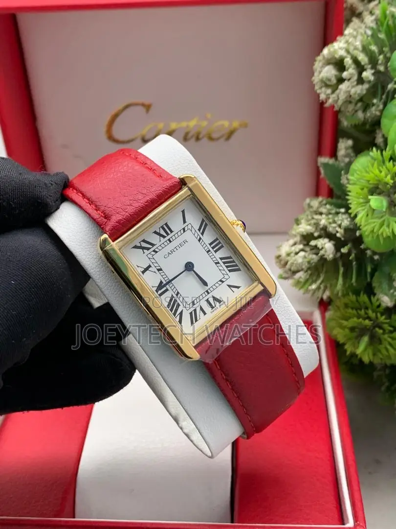Cartier Slim Leather Men Vintage Watch