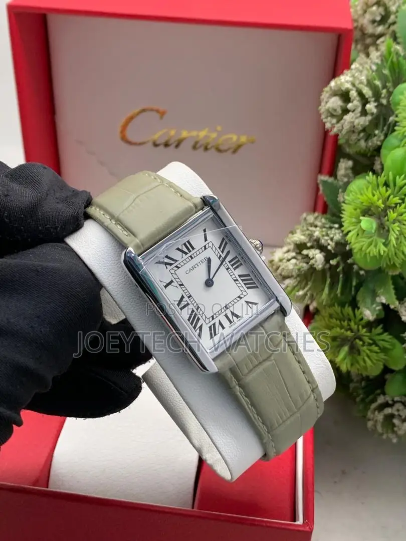 Cartier Slim Leather Men Vintage Watch