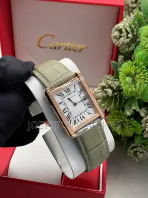 Cartier Slim Leather Men Vintage Watch