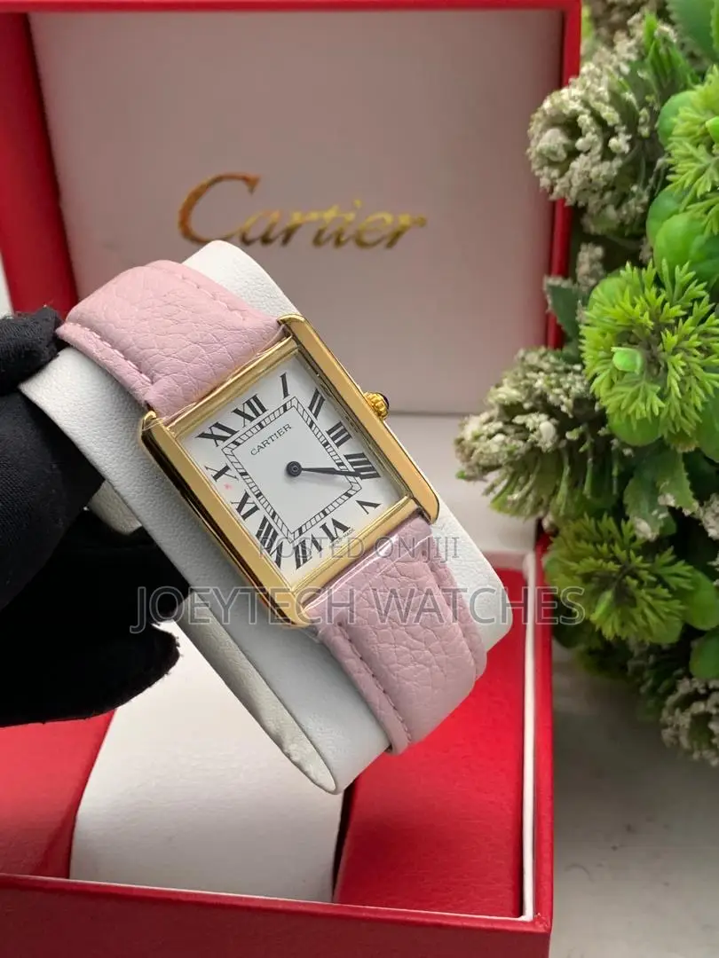 Cartier Slim Leather Men Vintage Watch