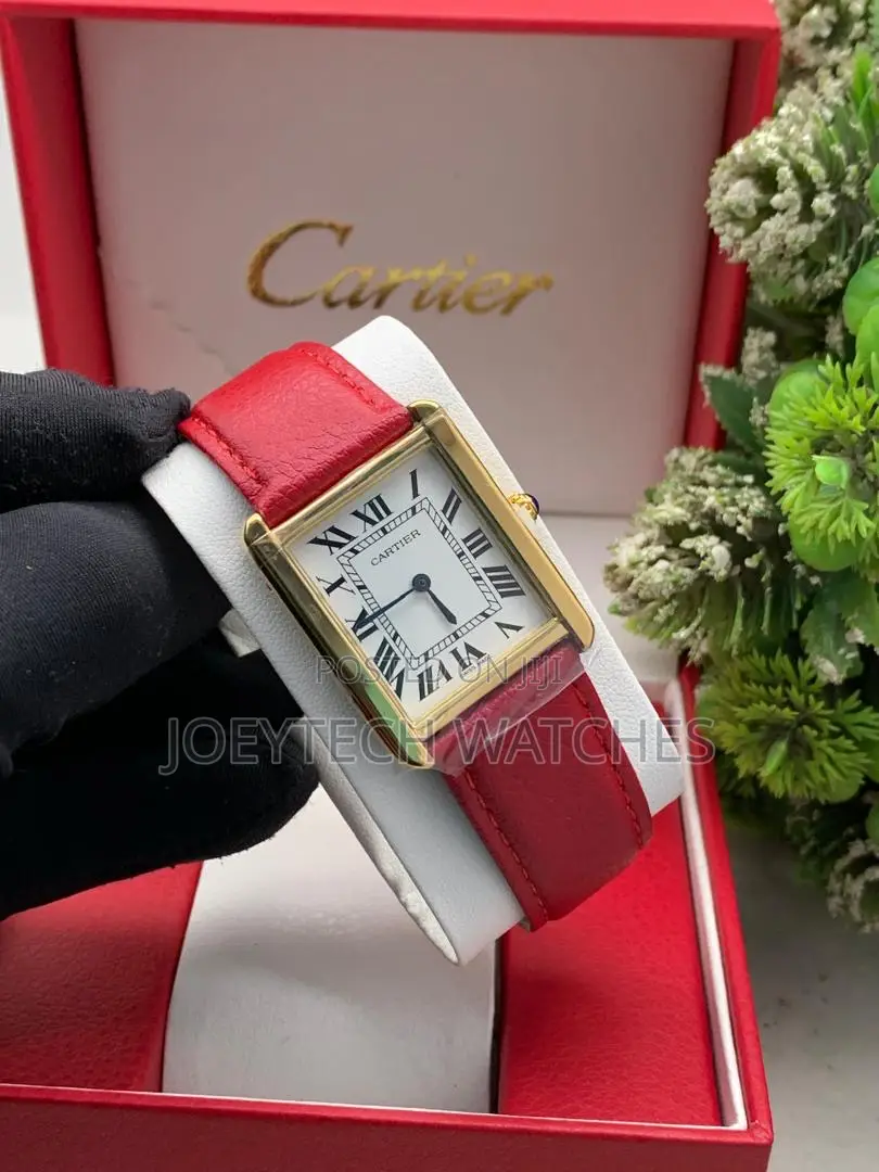 Cartier Slim Leather Men Vintage Watch