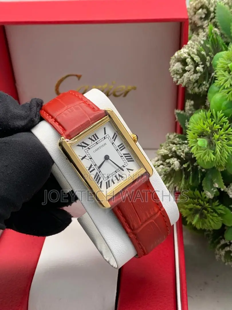 Cartier Slim Leather Men Vintage Watch