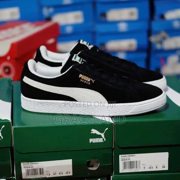This Is Original Puma Suede All Black Sneaker Available Stock