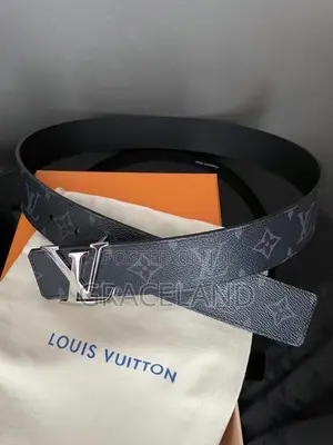 This Is Original Louis Vuitton Men Waist Belt Pure Leather Rocket