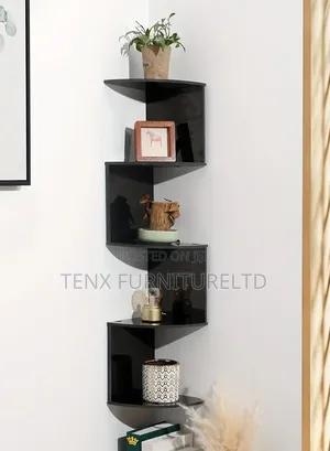 Wall Corner Bookshelf Storage Rack, Potted Plant Holder, Photo Frame
