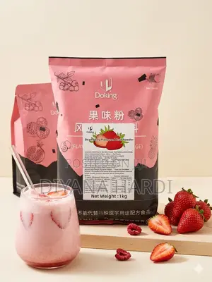 Strawberry Fruit Milk Powder 1kg – Premium Cafe Boba Grade