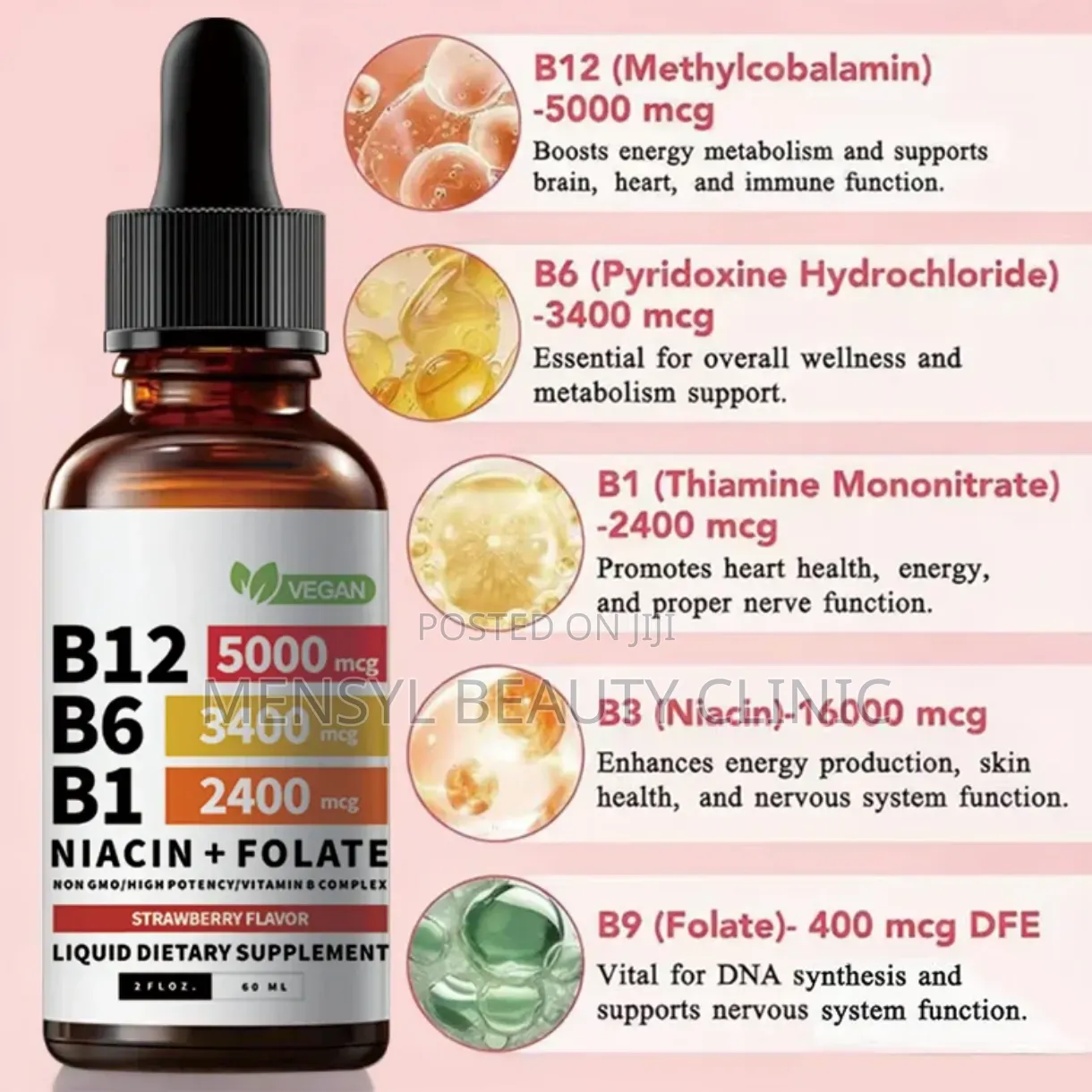 Vitamin B12, B6,B1 for Adults and Kids Nerve Function, and the Heart