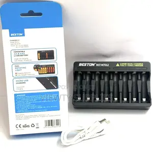8-slot Battery Charger Aa Aaa Lithium Li-ion Rechargeable Batteries