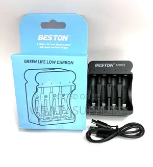 4-Slot Smart Charger for Aa/Aaa Lithium-Ion Rechargeable Batteries