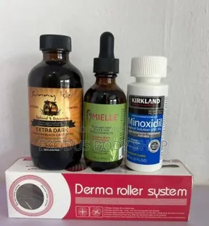 Castor Oil, Mielle Rosemary Mint, Kirkland Minoxidil Derma Roller