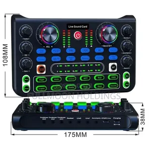 X60 Live Sound Card With 3 Microphone Input Podcast Recording
