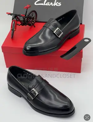 Black Leather Monk Strap Loafers