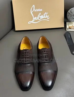 Brown Leather and Suede Oxford Shoes
