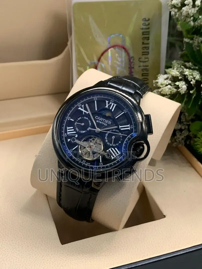 Original Cartier 7aa Automatic Leather Wristwatch