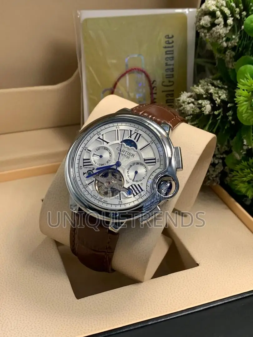 Original Cartier 7aa Automatic Leather Wristwatch