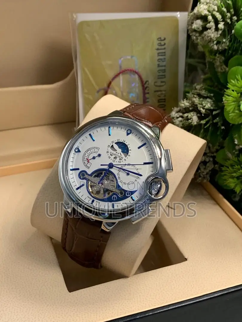 Original Cartier 7aa Automatic Leather Wristwatch