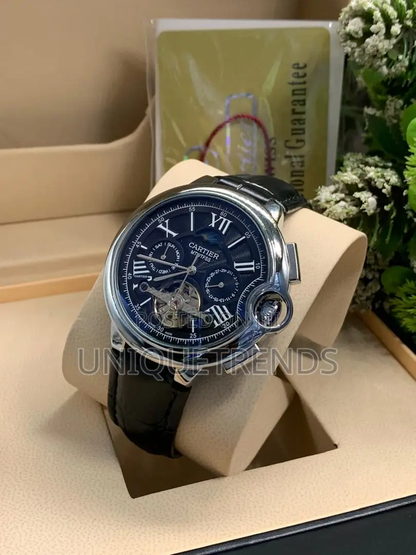 Original Cartier 7aa Automatic Leather Wristwatch