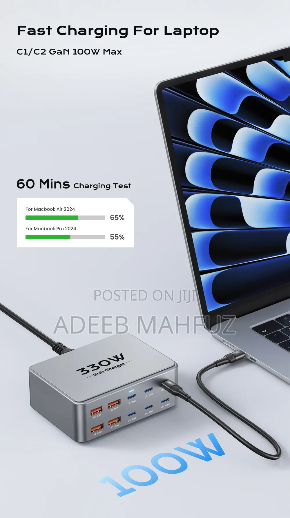 330w Asometech Laptop Phone Charging Station