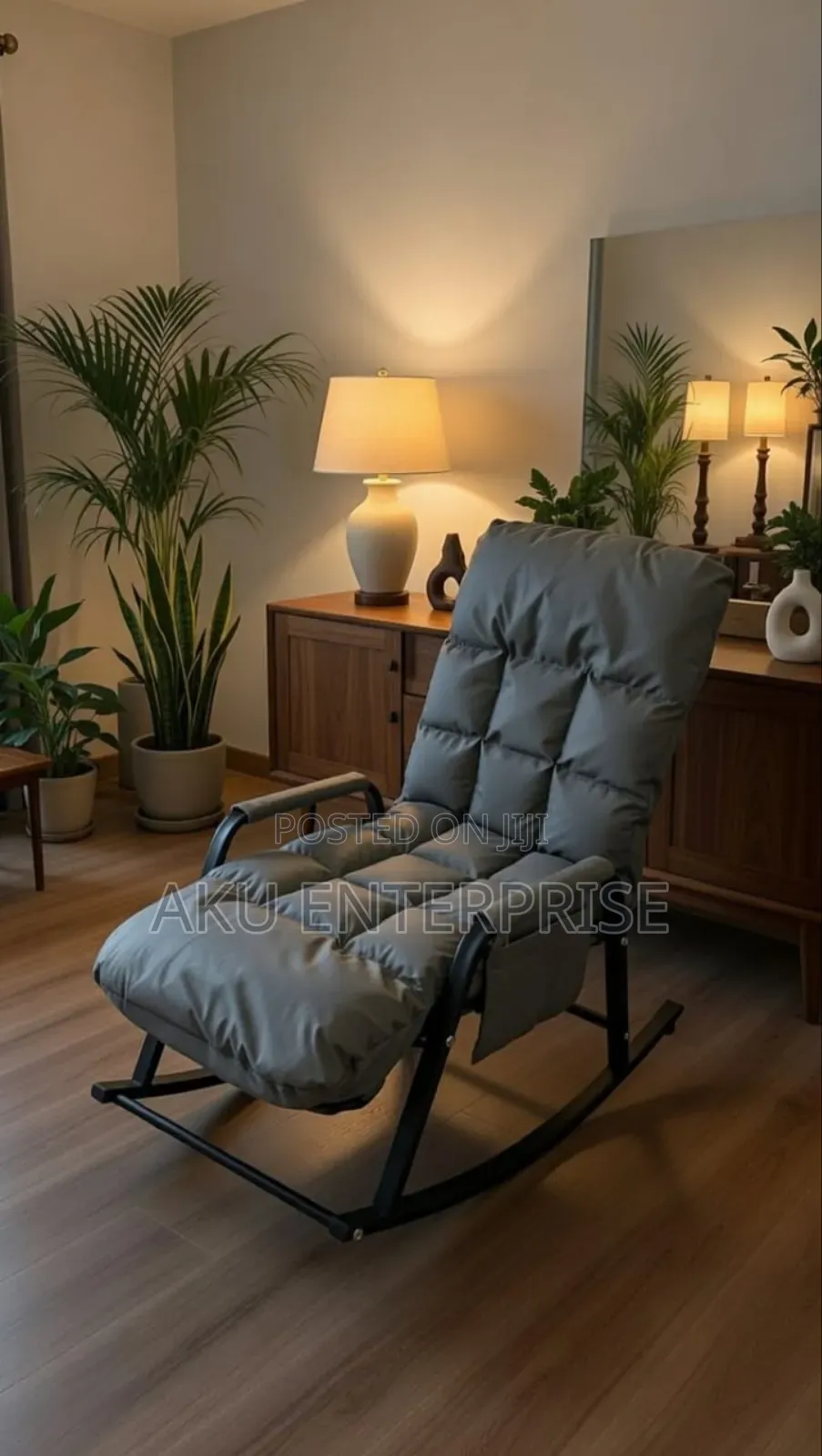 Rocking Chair-cream Soft Teddy Fleece
