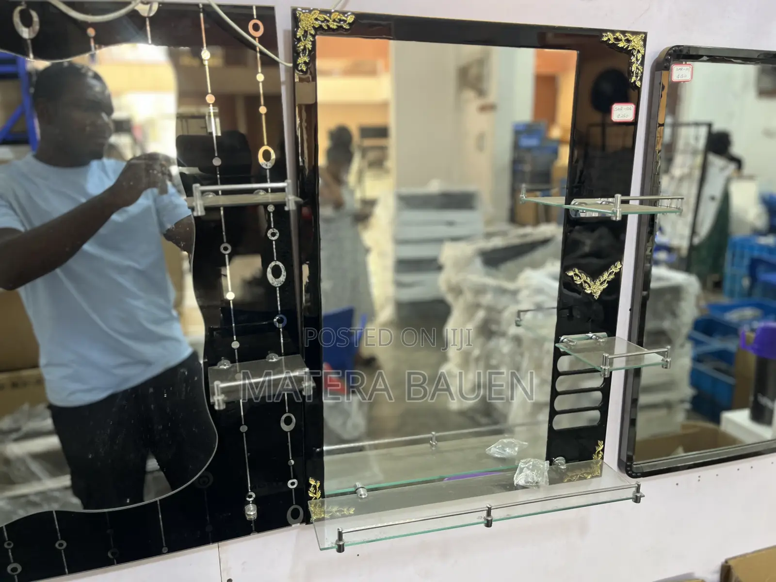 Modern Bathroom Mirror With Shelves
