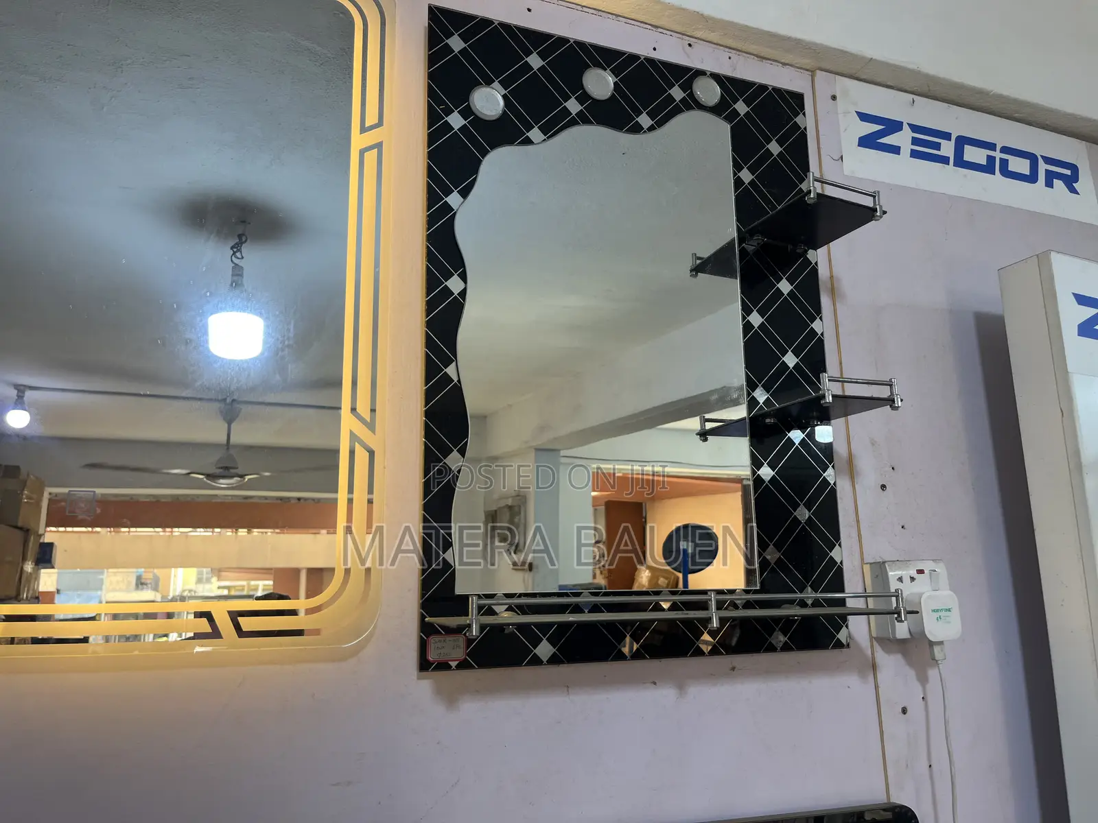 Modern Bathroom Mirror With Shelves