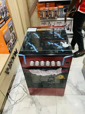 Ultra Modern Volcano Gas Cooker Oven Red 4burner