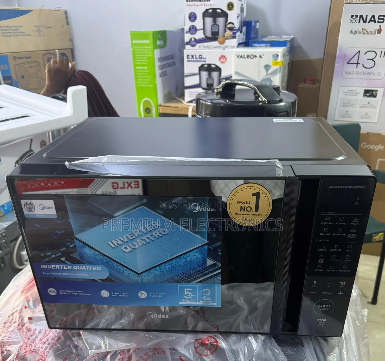 Midea 30l Inverter Quattro Technology 2026 Model 900w Microwave