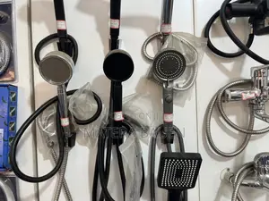 Telephone Shower Black/Silver Colour