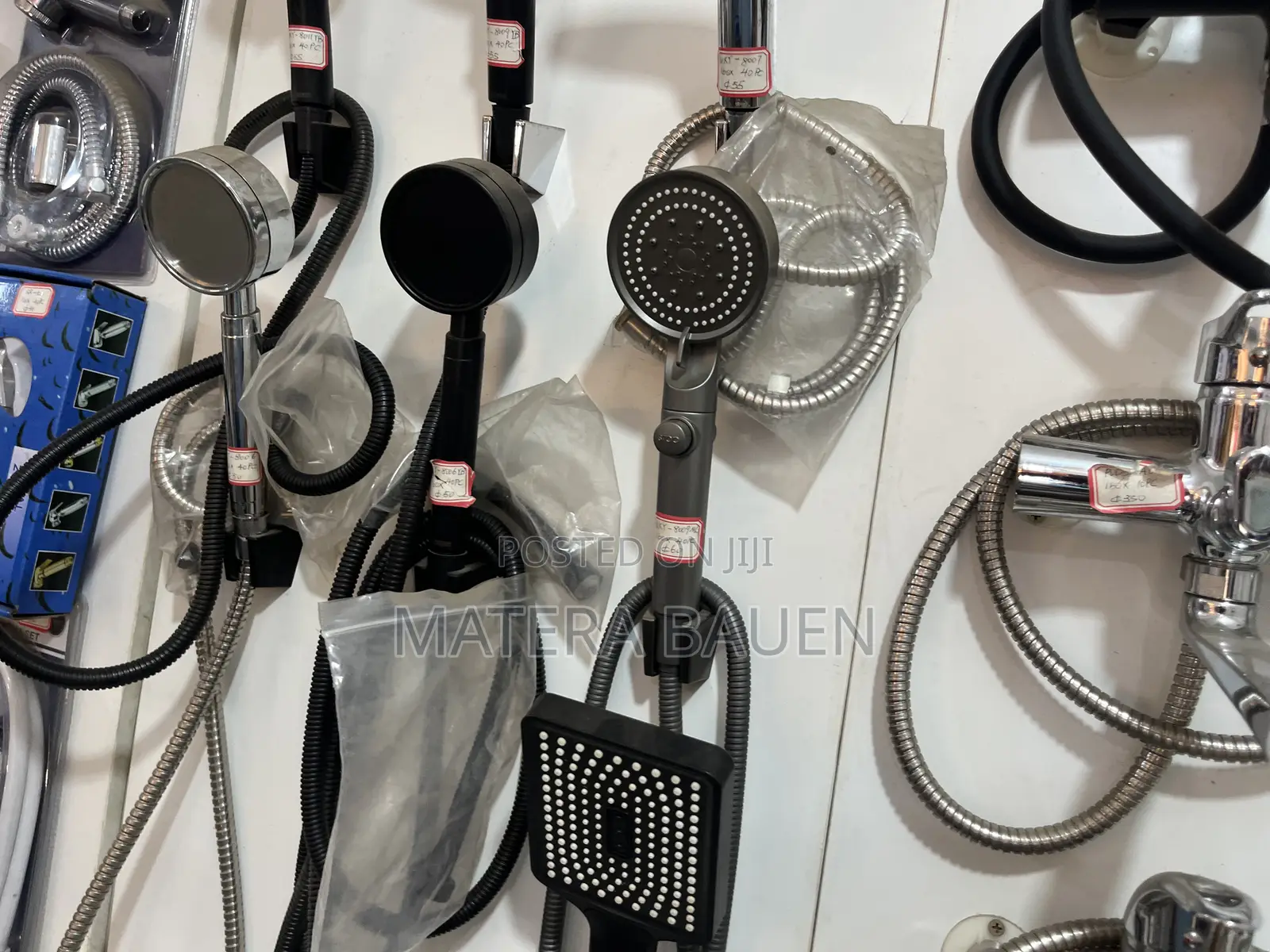 Telephone Shower Black/Silver Colour