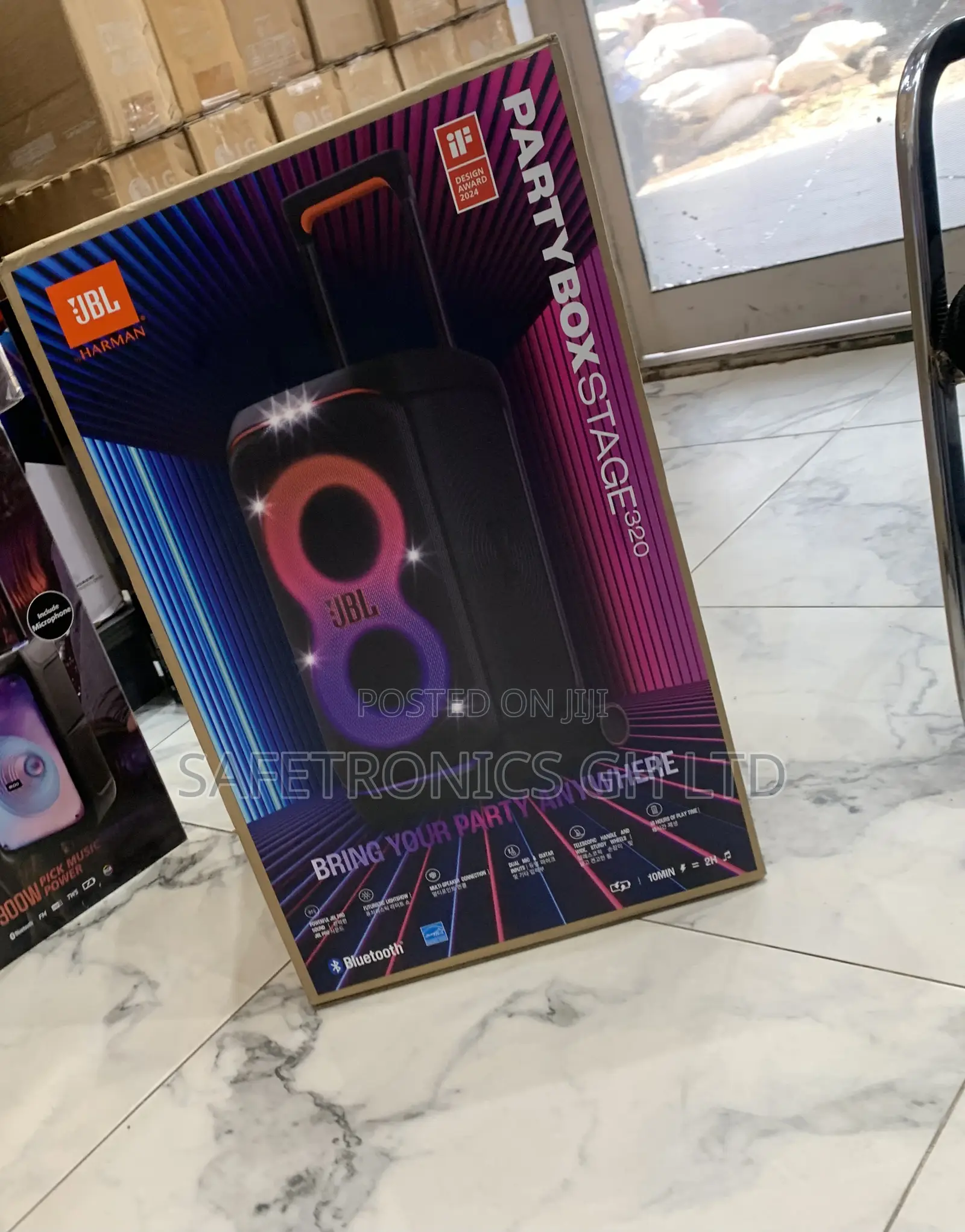 Neatly Sealed JBL Partybox Stage 320 Portable 240w Party Speaker