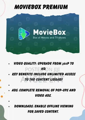 Moviebox Premium Subscription No Ads Up to (Android Laptops)