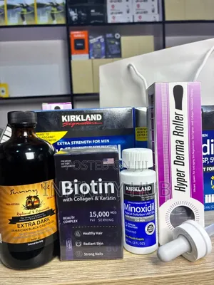 Keratin Biotin, Castar Oil and Kirkland Minoxidil