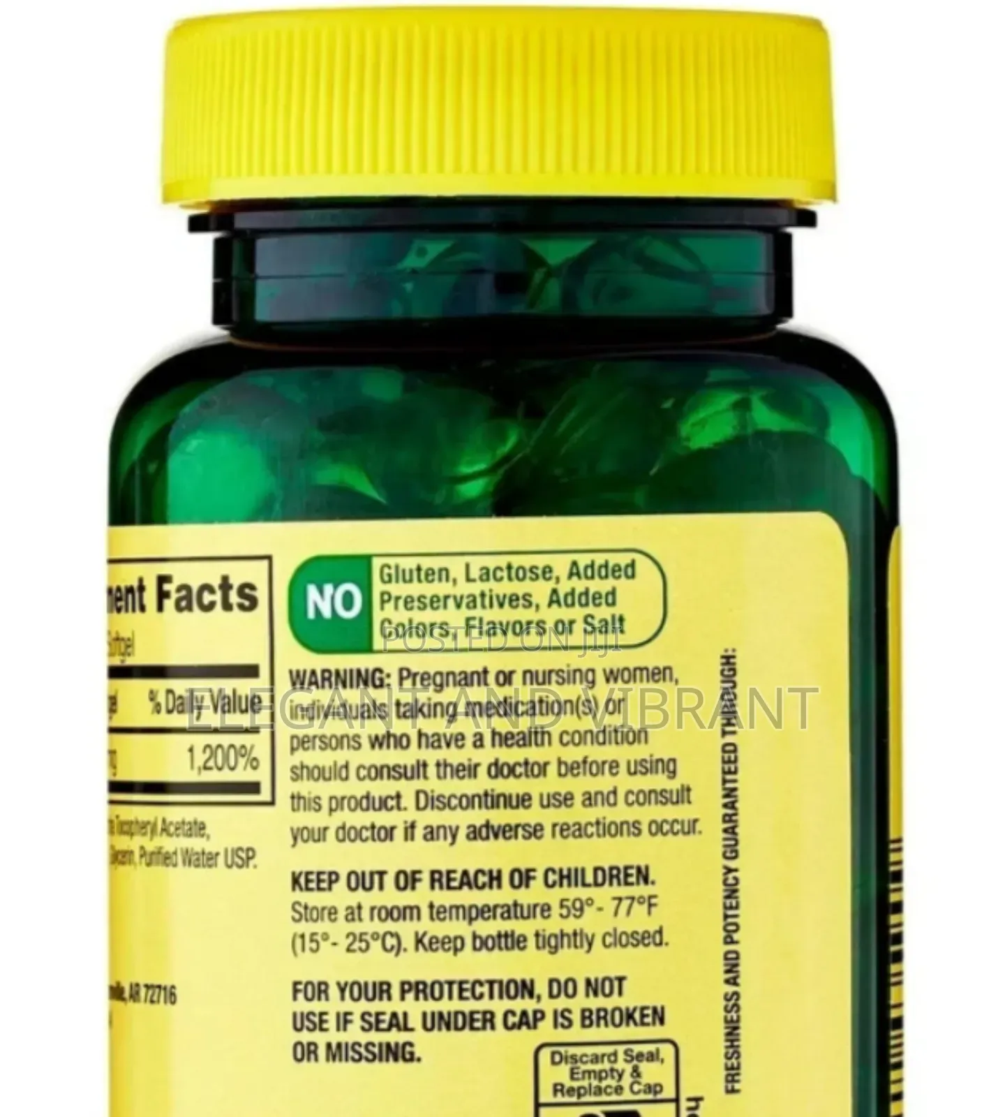Vitamin E Heart Health Dietary Supplement Softgels, 180 Mg (400 Iu)